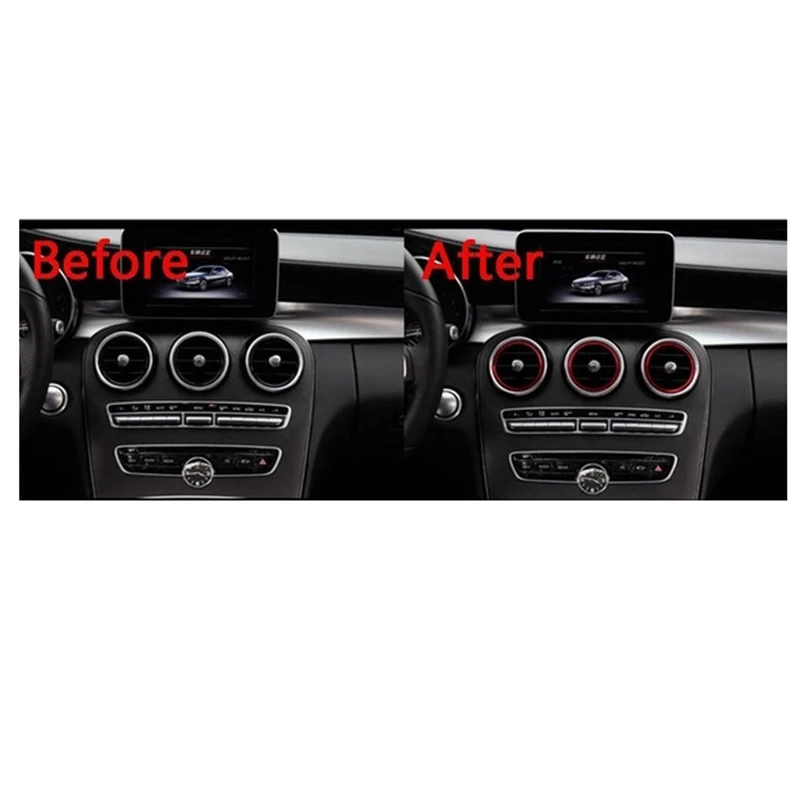

5PCS Car Air Condition Air Vent Outlet Ring Trim Decoration for Mercedes Benz AMG A B Class CLA GLA