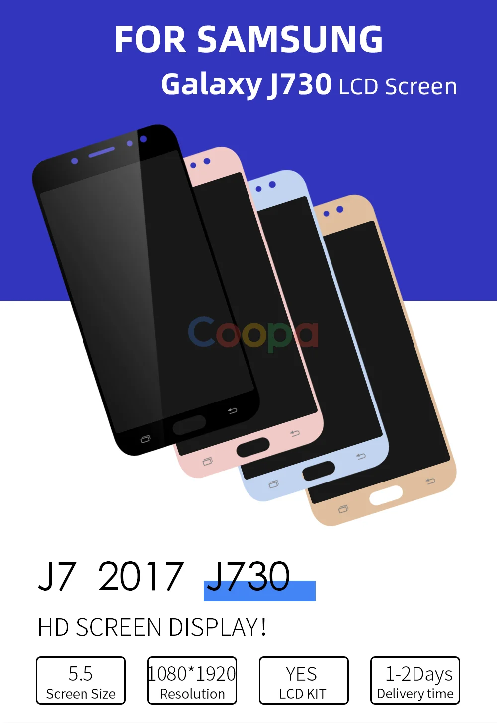 5,5 ''дисплей для SAMSUNG Galaxy J7 Pro J730 J730F ЖК-дисплей с кодирующий преобразователь сенсорного экрана в сборе Контроль яркости