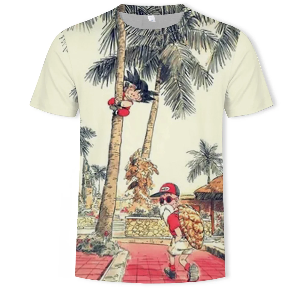 Летняя модная Новая мужская футболка с 3D-принтом аниме с коротким рукавом модная повседневная футболка Топ