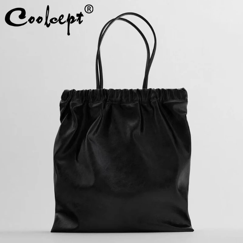 Coolcept Женская дорожная сумка для покупок из искусственной кожи плиссированная
