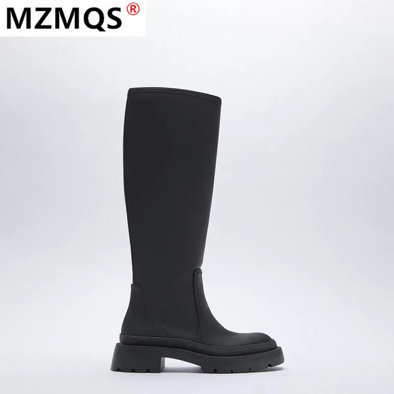 

Fahion women Genuine Leather Calf Height Women Boots 2020 New Winter Platform Long Women Leather Boots Women Knight Boots