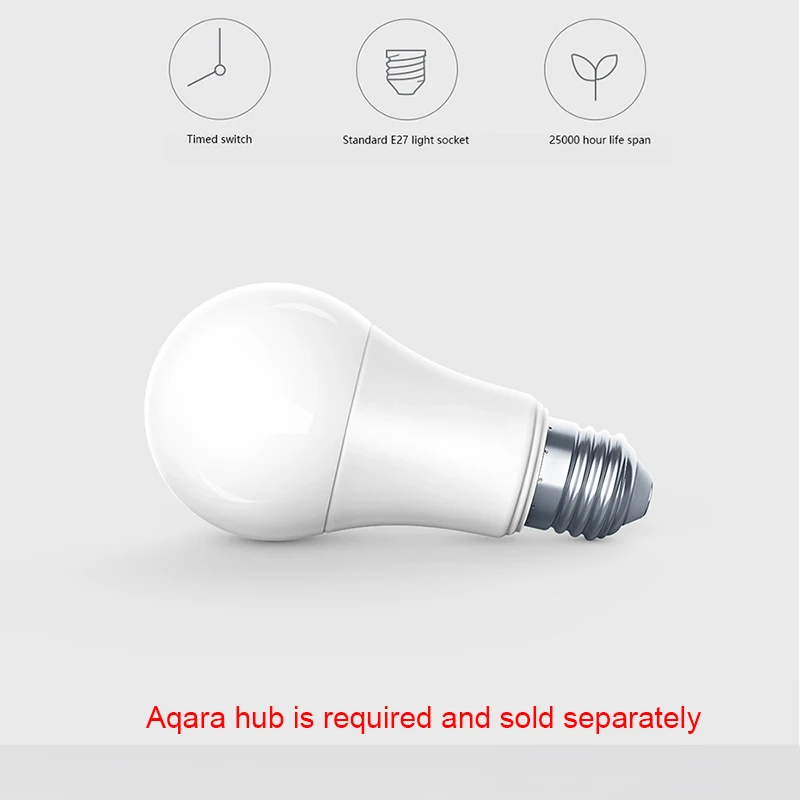 2018 распродажа XIAOMI Aqara 9W E27 2700 K-6500 K 806lum умная Белая светодиодная лампа для работы с