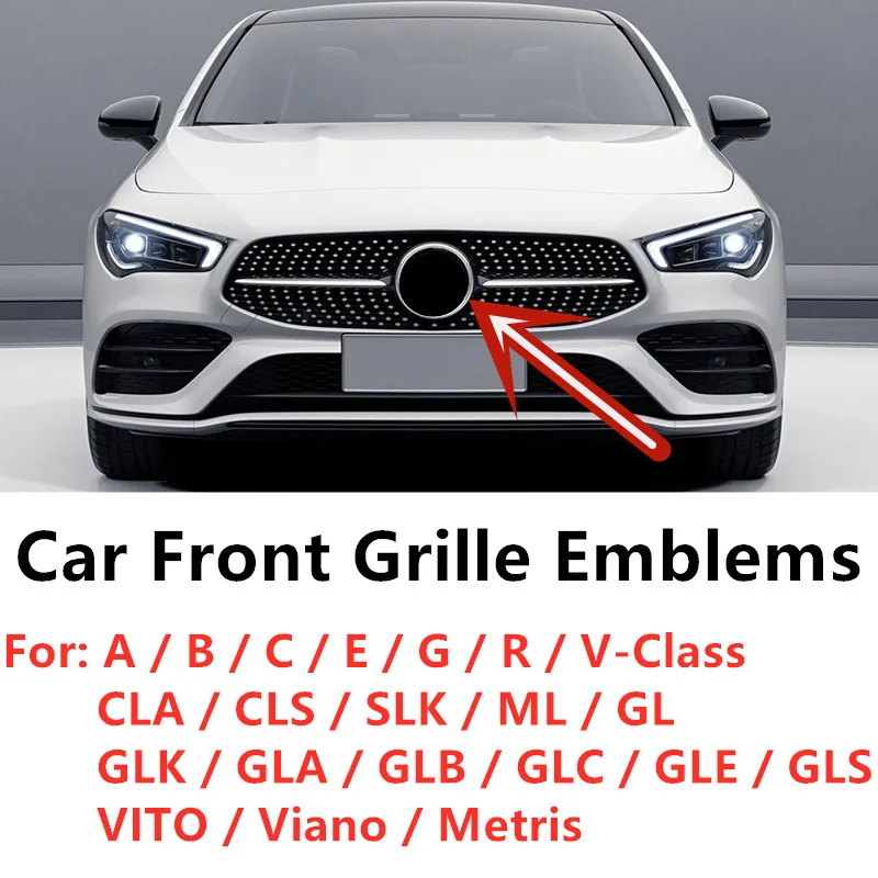 

3D Mirror For A B C E Class W204 W205 W212 W213 Front Emblem W176 W246 GLA X156 CLA GLC GLE C117 W166 GLK CLS Grills Badge Logo