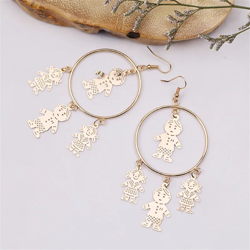 Женские серьги-подвески филигранные большие круглые ювелирные изделия подарок