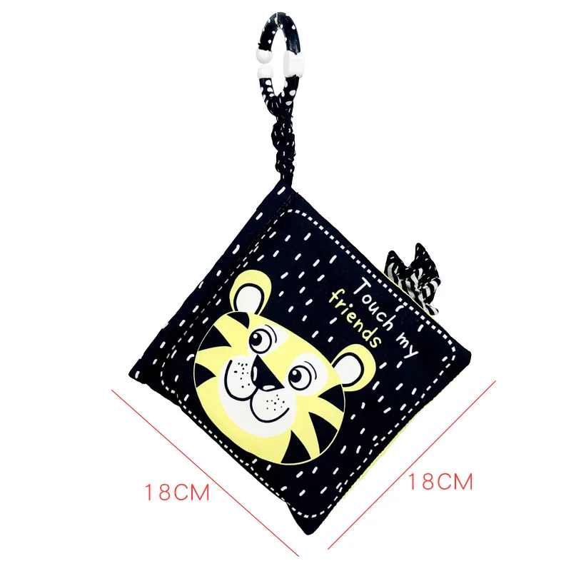 Мягкие игрушки для новорожденных милые Мультяшные животные цвет черный/белый