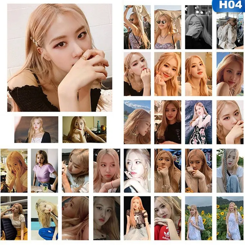 04 KPOP BLACKPINK альбом самодельная бумага Lomo карта фото плакат в виде карты HD Фотокарта 30 шт./компл. коллекция фанатов - Цвет: 04