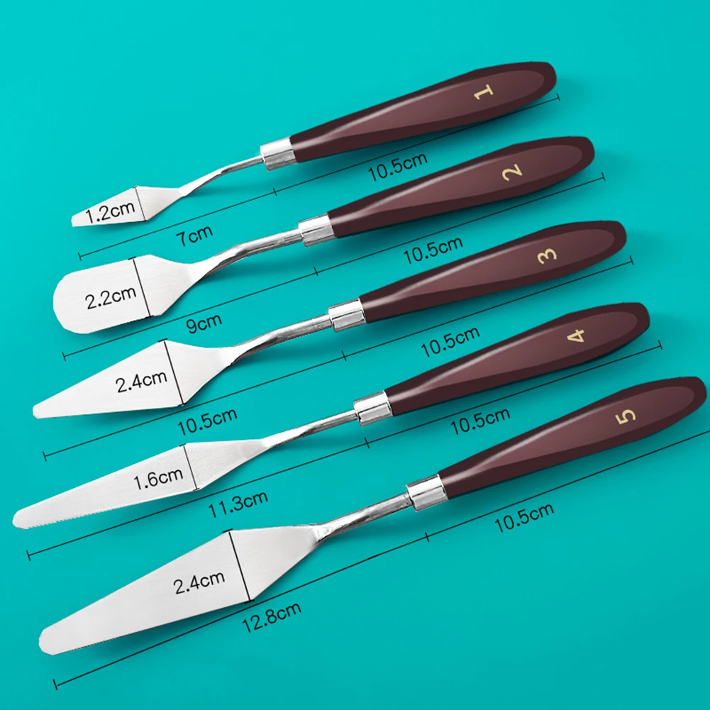 

5Pcs Stainless Steel Cake Spatula Butter Cream Icing Frosting Knife Smoother Kitchen Pastry Cake Decoration Tools Pastry Tools