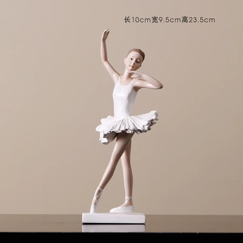 

Modern Art Figure Figurine Dancer Nordic Living Room Girl Handmade Figurine Resin Kids Room Decoracao Home Decor DH50XBJ