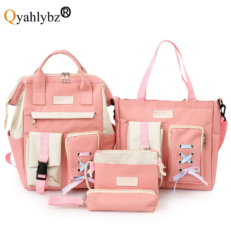 Женский вместительный рюкзак qlord lybz, школьный ранец для девочек-подростков, сумка на плечо для начальной школы, женский рюкзак