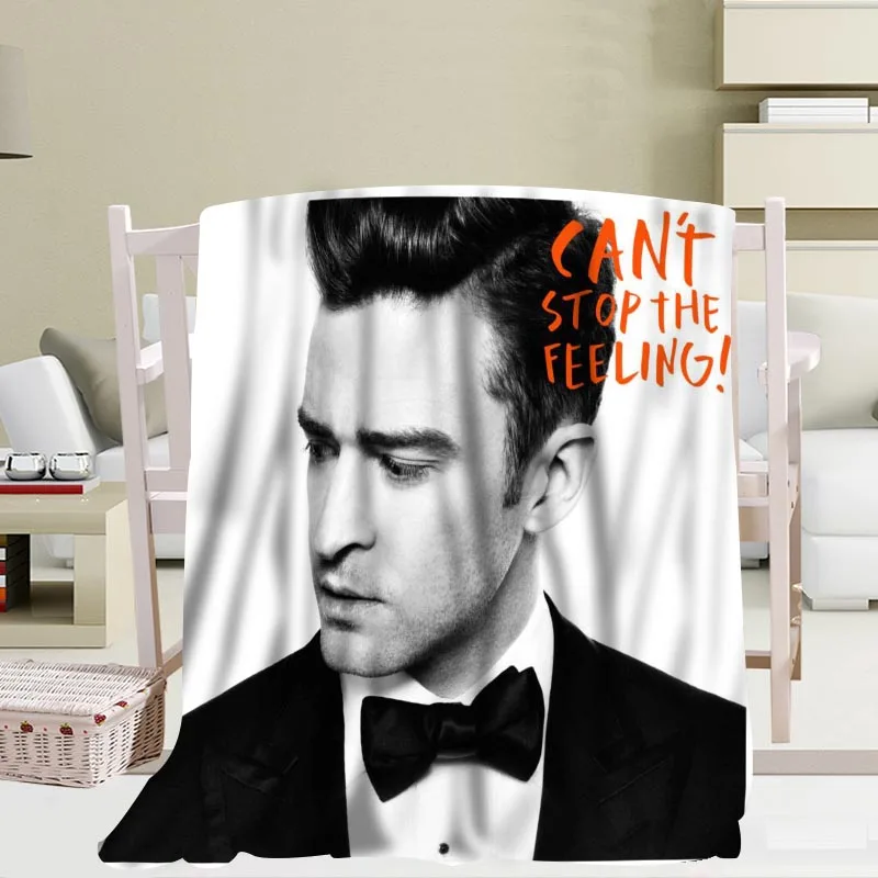 

Custom Justin Timberlake blanket Flannel Fabric56x80inch 50X60inch 40X50inch Sofa Bed Throw Blanket Kid Adult Warm Blanket