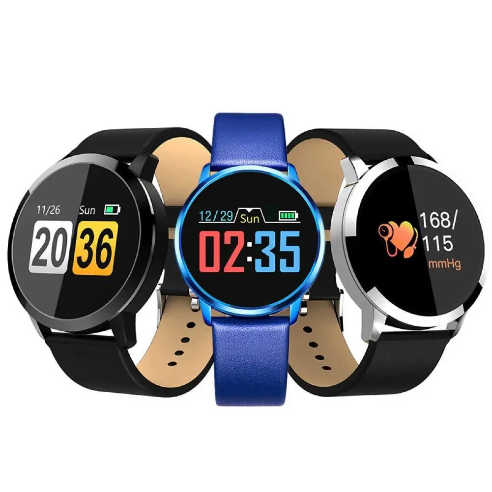 

Q8 Women Men 0.95Inch OLED Color Screen 96*64 Resolution Waterproof Heart Rate Monitor Fashion Fitness Tracker Smart Watch