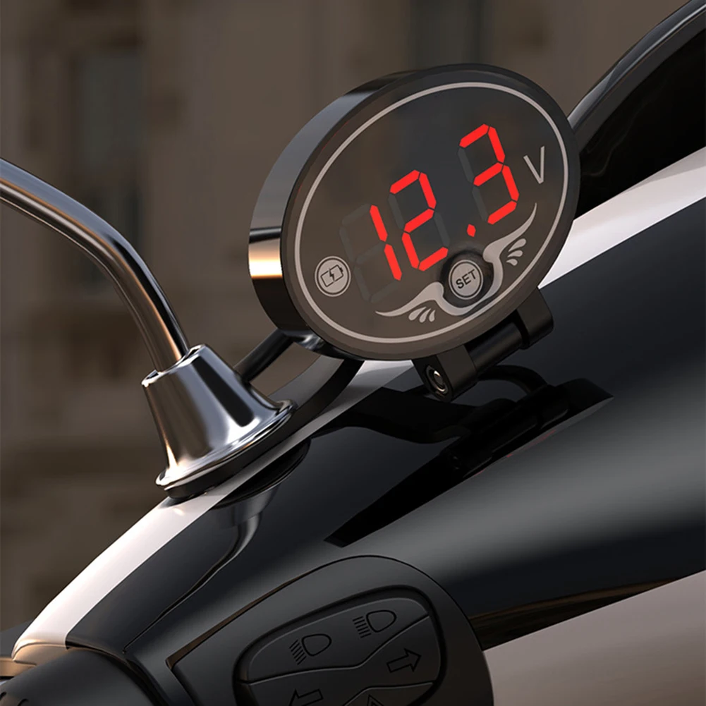 Автомобильный светодиодный цифровой вольтметр индикатор напряжения тестер