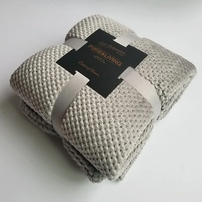 Мягкое теплое Сетчатое одеяло из кораллового флиса для путешествий Фланелевое