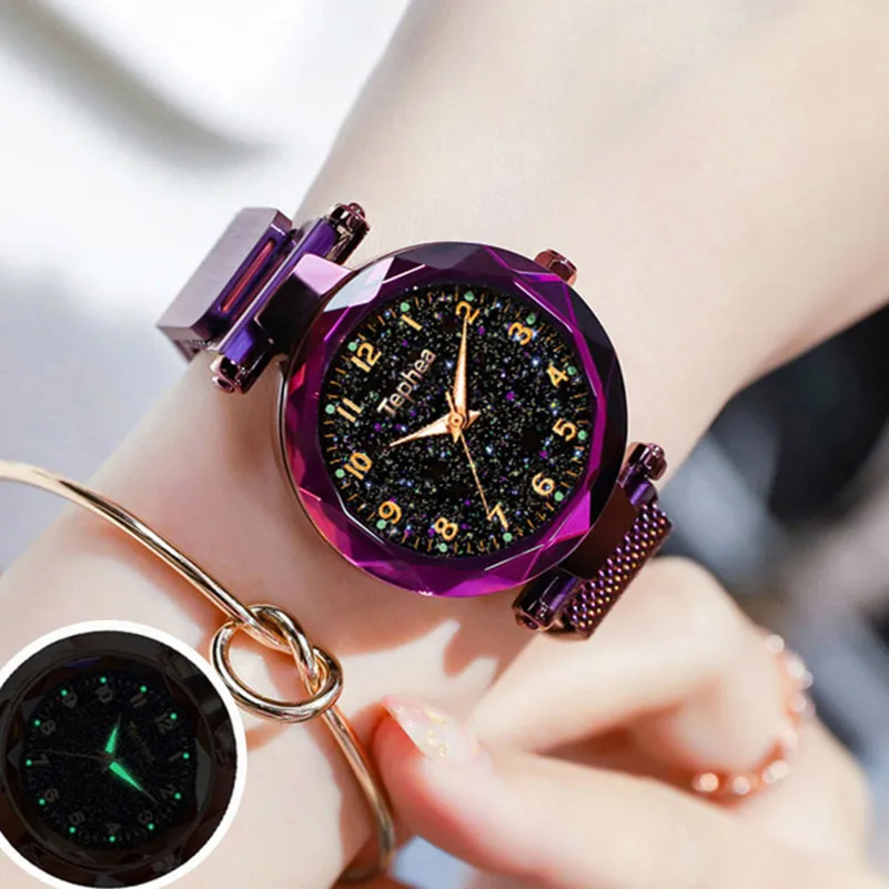 Часы женские кварцевые с магнитной пряжкой и римскими цифрами|Женские наручные