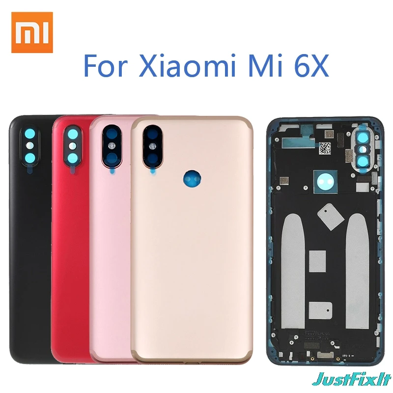 Оригинальный чехол с аккумулятором для Xiaomi Mi 6X Задняя стеклянная крышка запасная