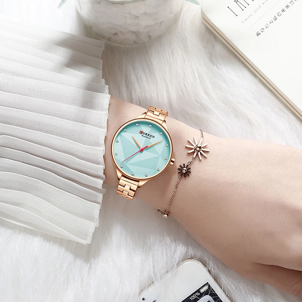 

CURREN top brand Women watch Fashion Design Analog Quartz Watches Women's Dress Bracelet Clock Ladies simple girl Wrist watches