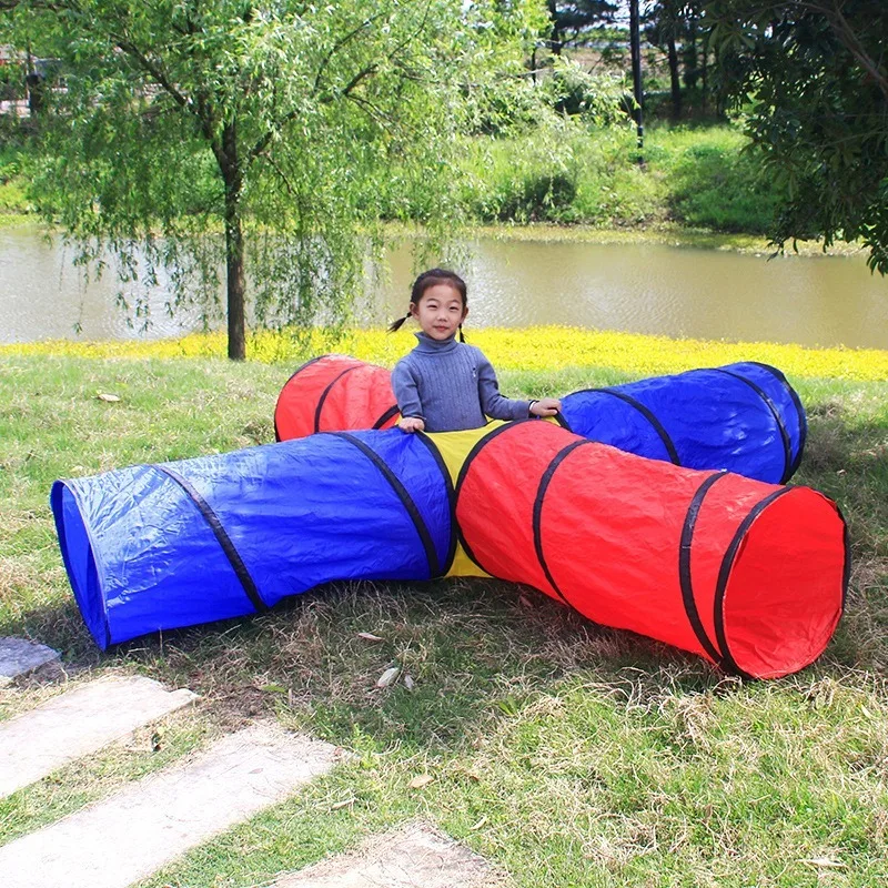 

Kid crawling tunnel Indoor play house Outdoor fun and convenient Collapsible tent Game channel Tent pipe Multi-color channel
