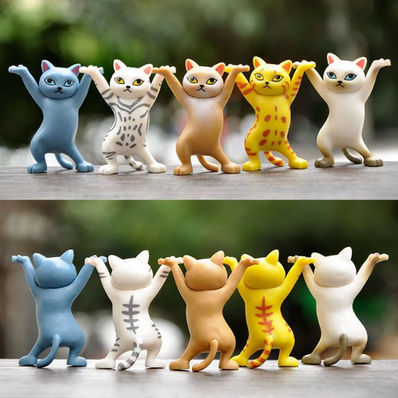 

1Pcs Funny Cat Pen Holder Toys Hold Everything Cat Earphone Bracket Home Decoration Dancing Kitty Storage Set Holder For Airpods