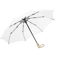 fully automatic umbrella wooden handle solid color three fold for men and women portable paraguas business rain umbrella