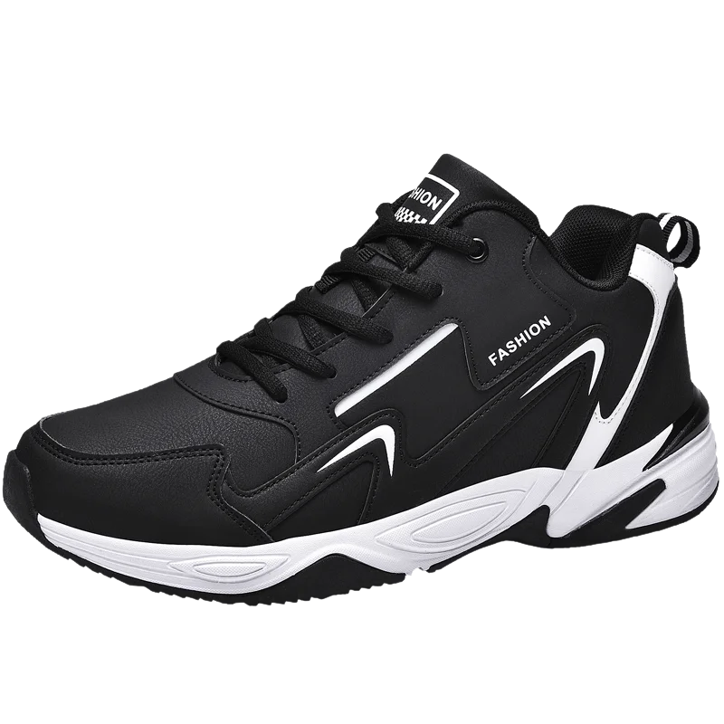 Man Sneaker Hot For Men Brand Outdoor High Top Shoes leather Warm Winter Walk Casual Shoes Male Shoes Trend Zapatos Hombre 39 48 - Цвет: Черный