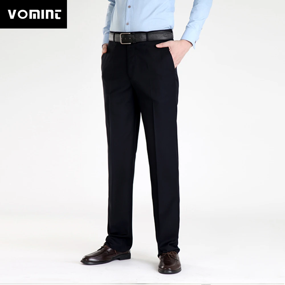 VOMINT брюки мужские досуг высокой талии прямые среднего возраста мыть и носить