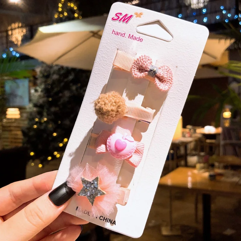 4 шт./компл. детские заколки для волос Детские аксессуары шпильки комплект