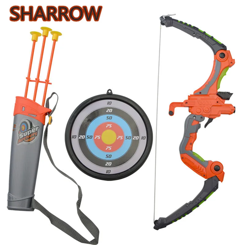 

Kids Shooting Bow With 3 Suction Arrows Target Arrow Quiver Bow Arrow Toy Sets Children Practice Game Toy Archery Accessories