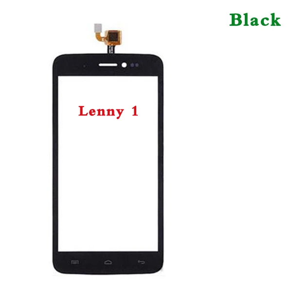 Замена высокого качества для Wiko Lenny 1/Lenny 2/Lenny 3/Lenny 4 сенсорный экран дигитайзер сенсор внешняя стеклянная панель объектива - Цвет: Lenny Black