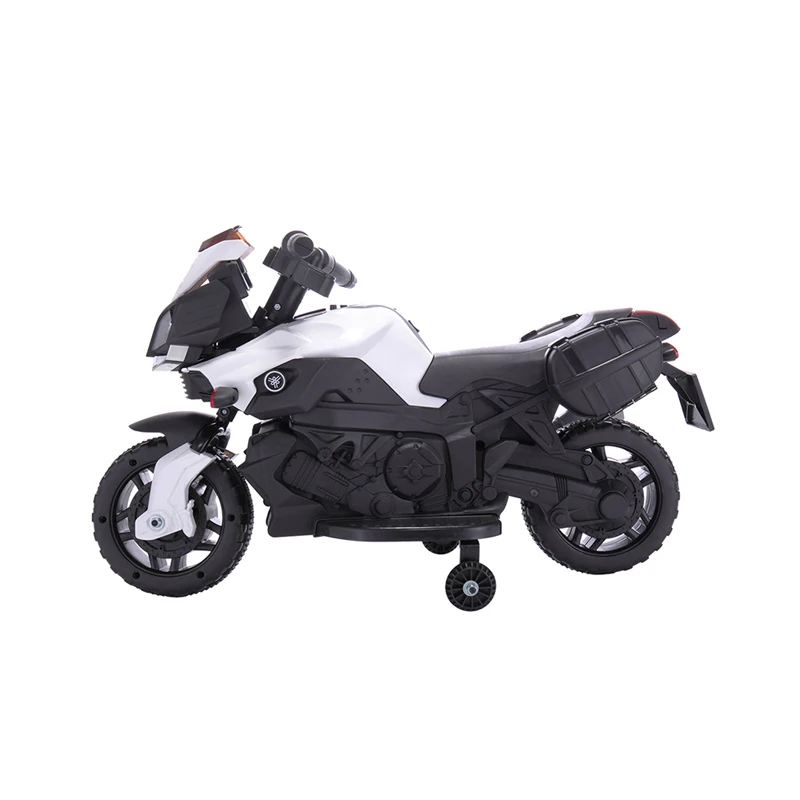 Дети катаются на крутом электрическом мотоцикле игрушки для вождения автомобиля