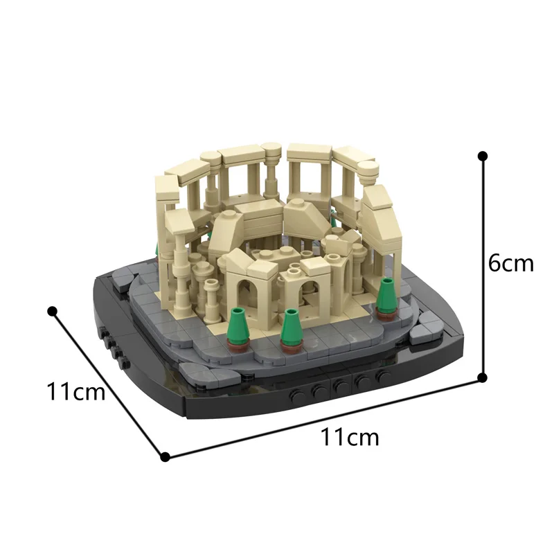 

City View Scene Italy Rome Mini Colosseum Architecture MOC Building Blocks DIY Assembly Construction Educational Toys For Kids