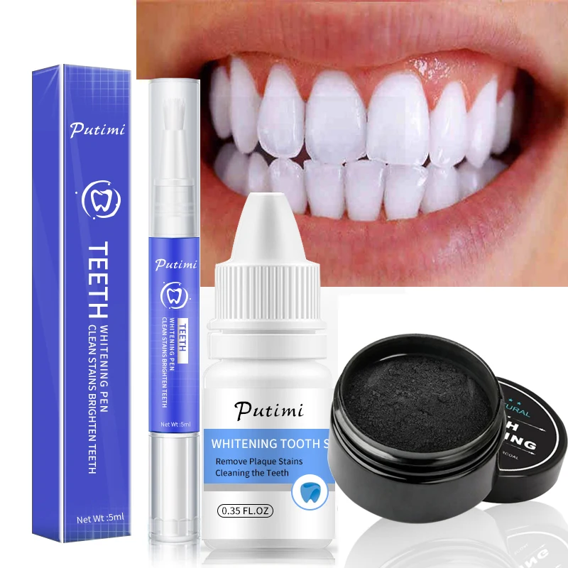 

3/4Pcs Teeth Whitening Oral Care Charcoal Powder Natural Activated Charcoal Teeth Whitener Essence Pen Oral Hygiene Clean