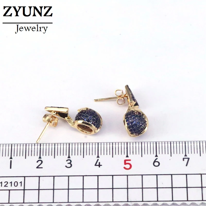 

4Pairs, Crystal Zirconia Ball Stud Earring Colorful Arrow Studs CZ Micro Pave For Women Girls