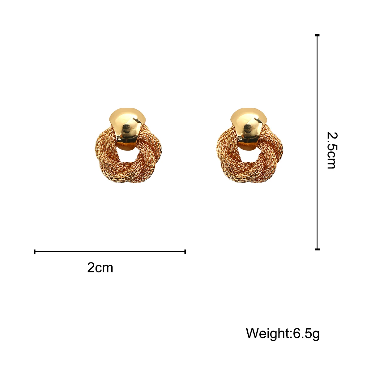 

AENSOA Trend Gold Color Metal Drop Earrings for Women Twist Small Drop Earrings Wedding Simple Alloy Geometric Fashion Jewelry