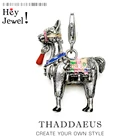 Подвеска в виде ламы альпаки, кулоны из стерлингового серебра 925 пробы, модные ювелирные изделия, милый подарок для европейских ювелирных изделий сделай сам для женщин и мужчин