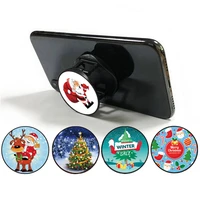 christmas day phone holder stand for smartphones and tablets mobile phone universal foldable finger ring holder
