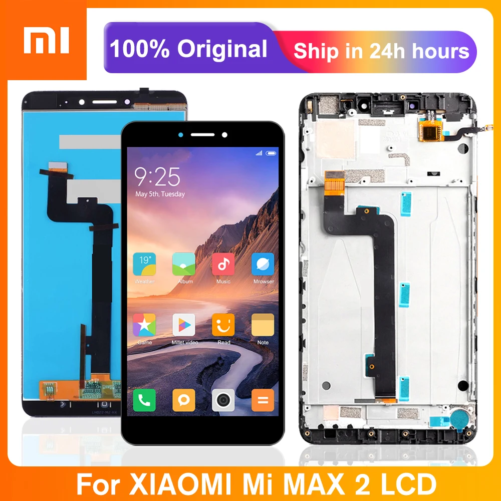 Original Screen For Xiaomi Mi MAX 2 LCD Display Touch Digitizer Assembly With Frame Max2 | Мобильные телефоны и