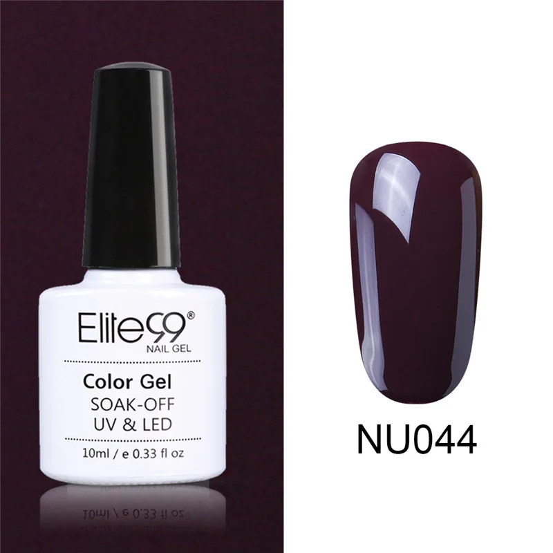 NU044 Elite99 Гель-лак для ногтей замачиваемый УФ-гель серого цвета гель лак Vernis Полупостоянный лак для нейл-арта гель-лаки - Цвет: NU044