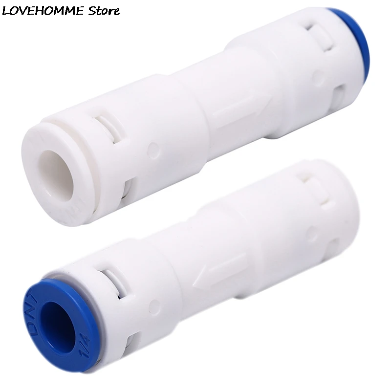 

1pc Check Valve Push In For Non Return Water Reverse Osmosis System Filters 1/4" Hot Sale