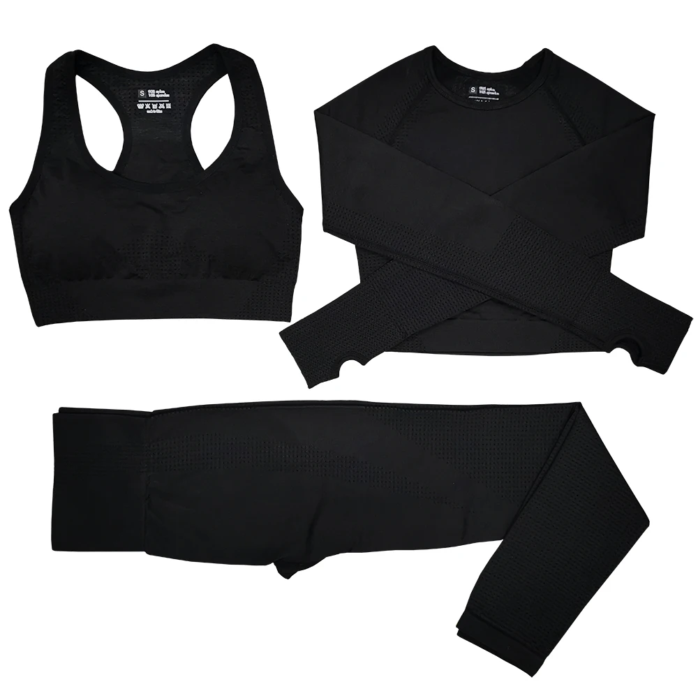 Комплект спортивный женский для фитнеса S/M/L/XL/XXL/XXXL/4XL/4xl полиэстер|Комплекты йоги|