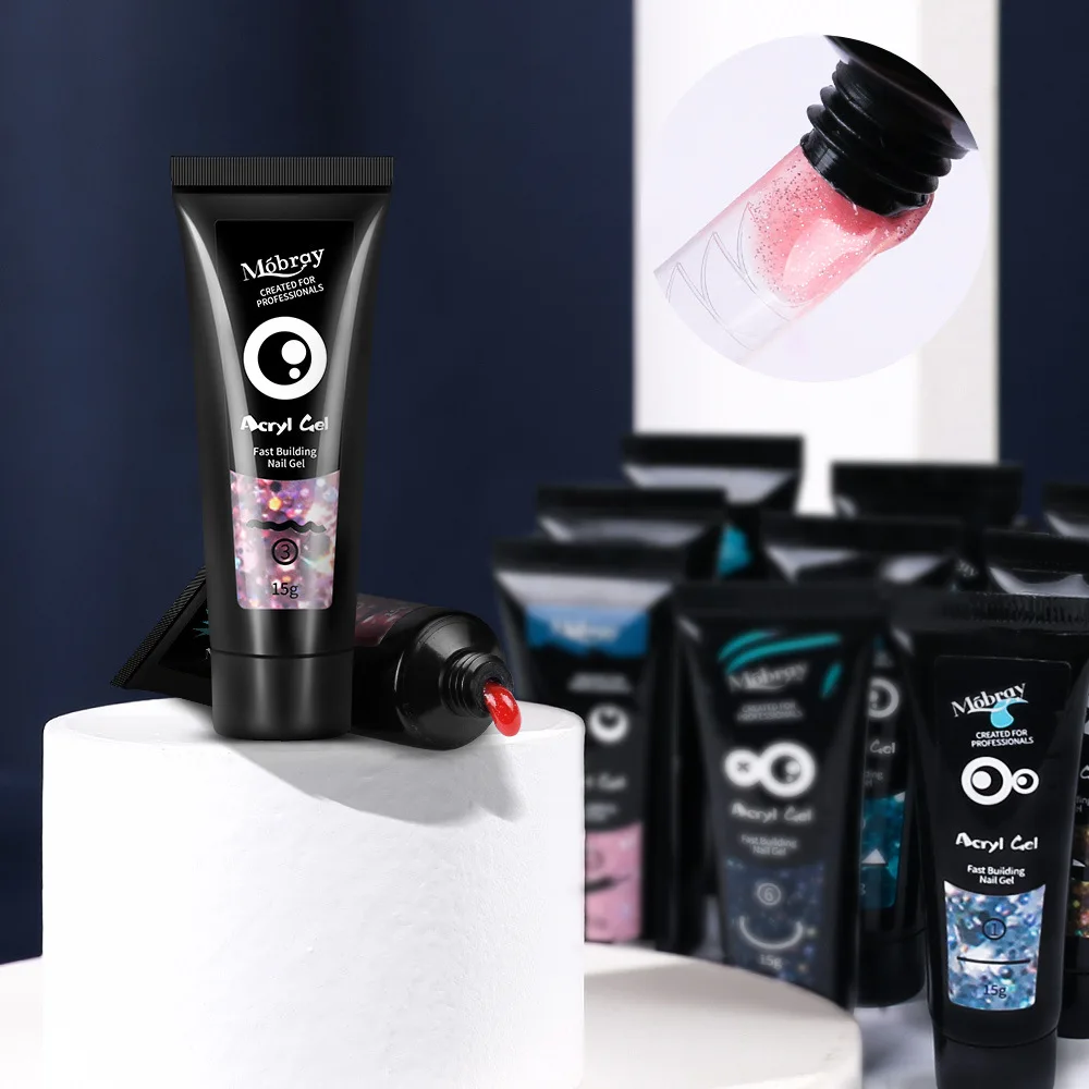 

10 Colors Crystal Sequin Nail Glue Long Lasting Glitter Natural Nail Glue Nail Art Extension Glue Gel Polish Nail Art Tools