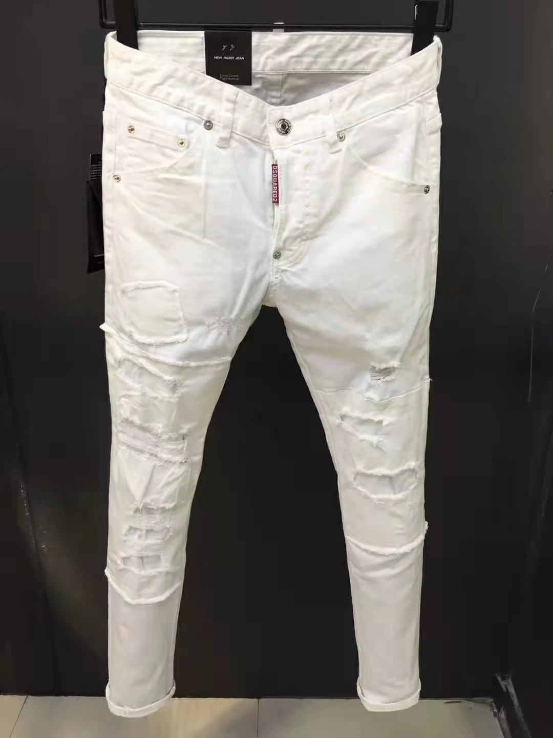 DSQUARED2 европейские Стильные мужские тонкие джинсовые брюки джинсы прямые