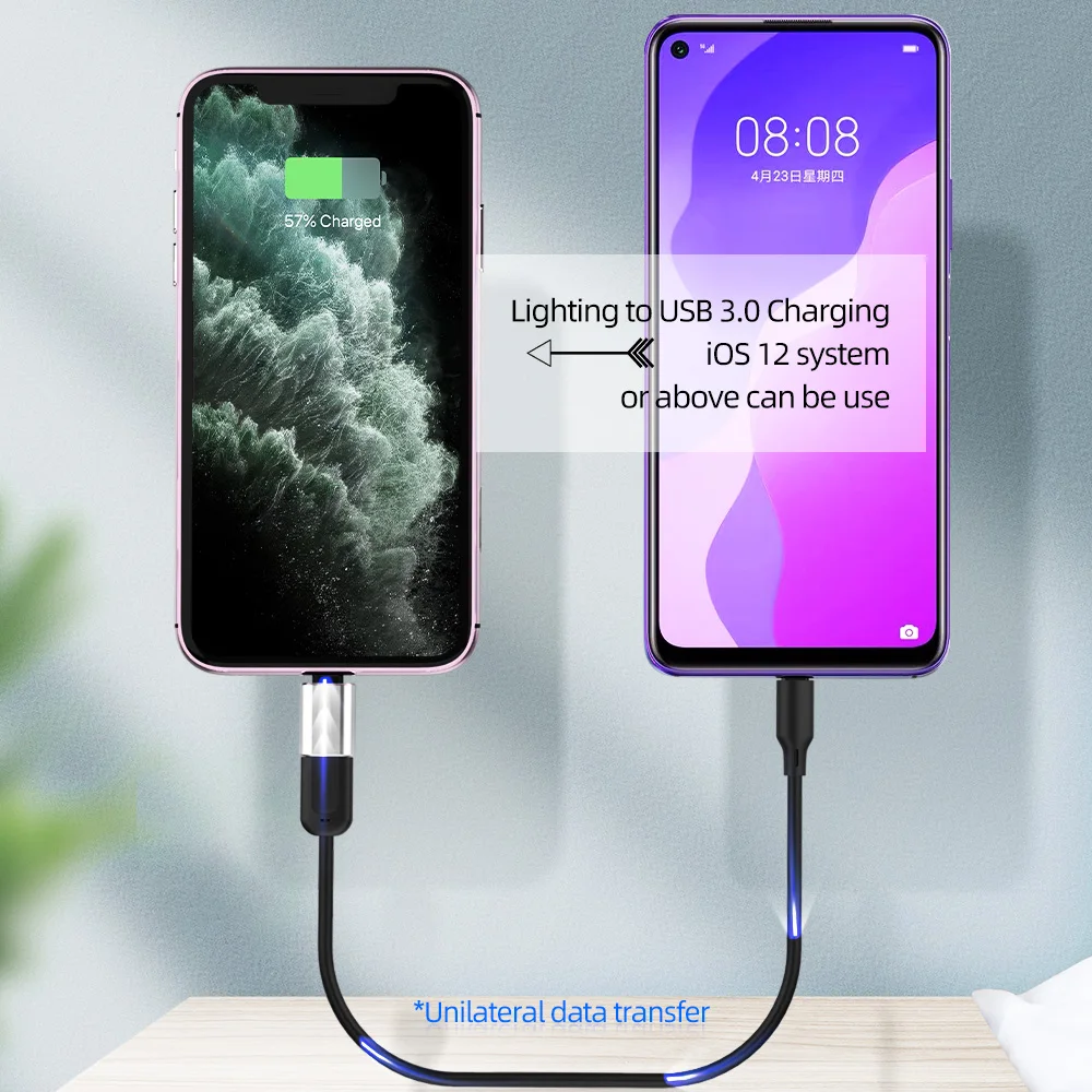 ! USB OTG адаптер ACCEZZ с подсветкой для iPhone 11 Pro XS Max XR X 8 7 6s Plus iPad U диск мышь