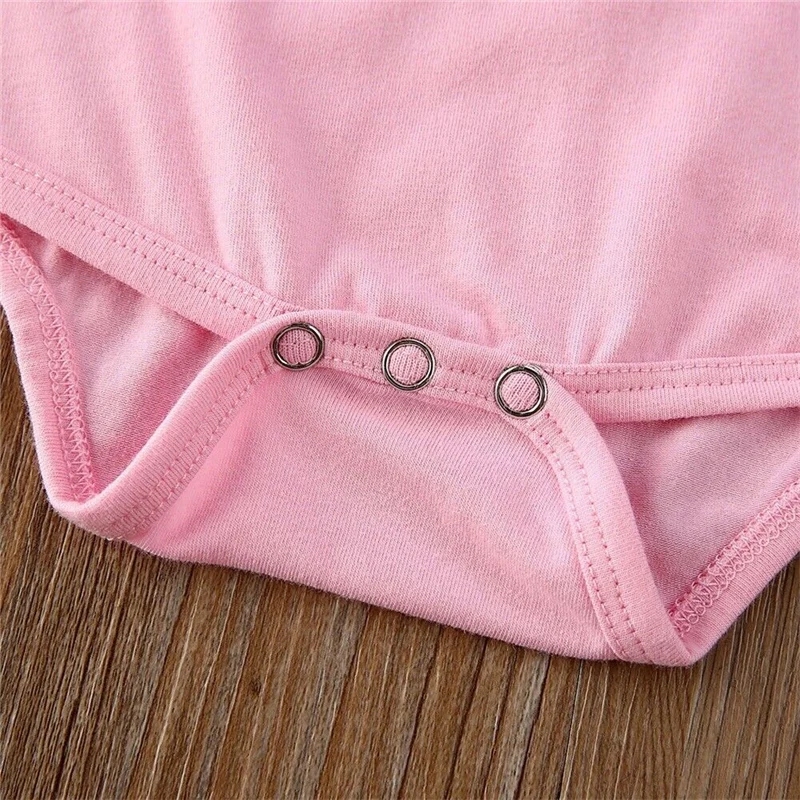 Одежда для маленьких девочек комплекты розовый комбинезон + юбка с принтом