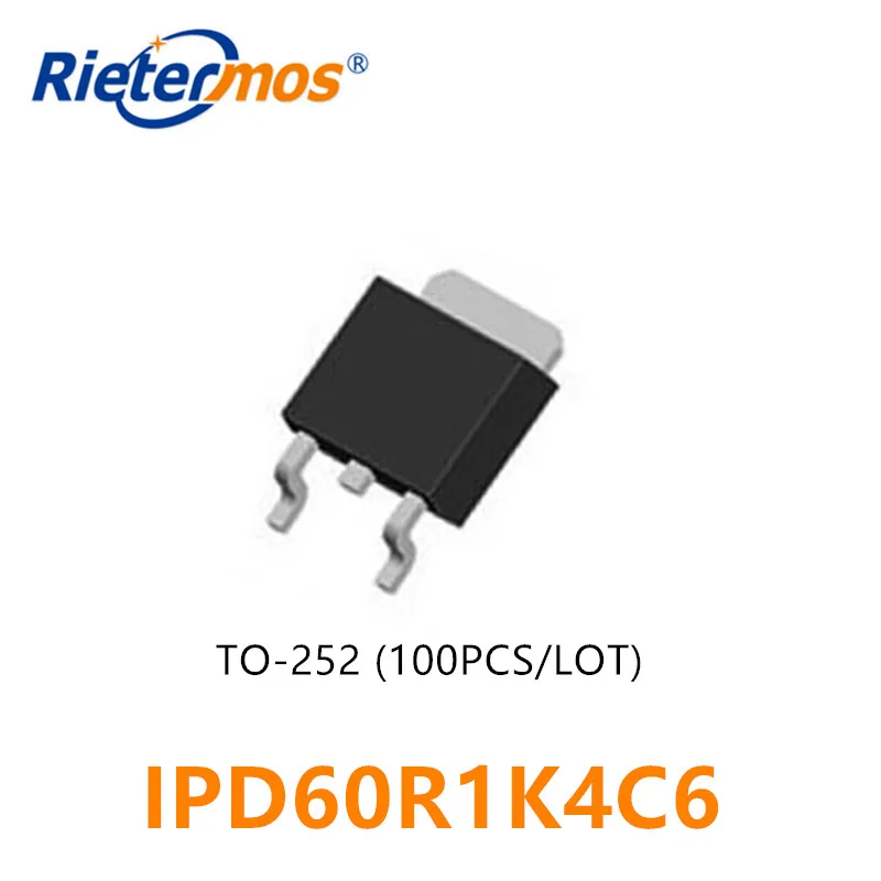 100 шт. IPD60R1K4C6 6R1K4C6 TO252 высокое качество|Запасные части| |