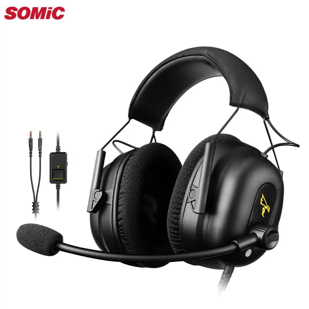

Somic Gaming Headset Gamer PS4 Headphones Noise Cancelling 3.5mm Wired PC Stereo Earphones with Mic for PS4 Xbox Laptop G936N