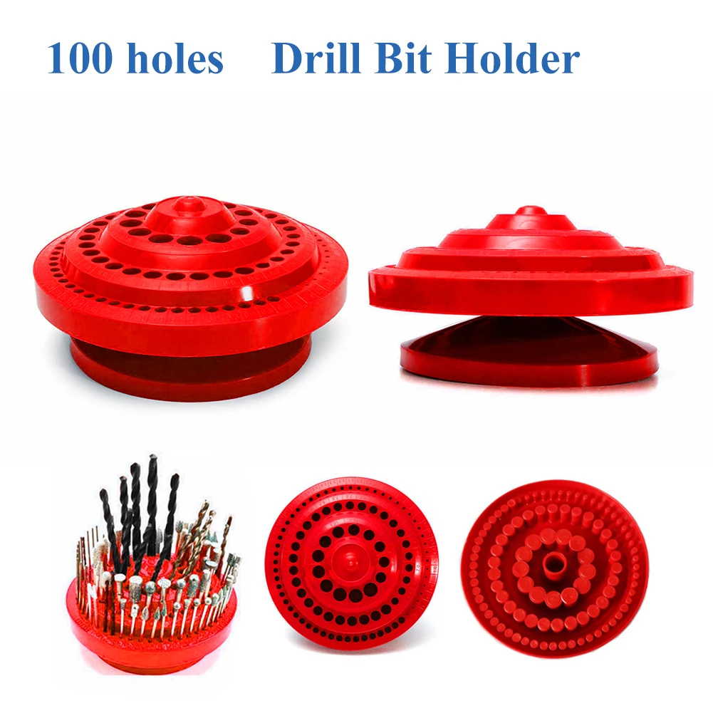 

PP Drill Bits Holder 1-13mm Storage Case Rotary tool case Portable Red