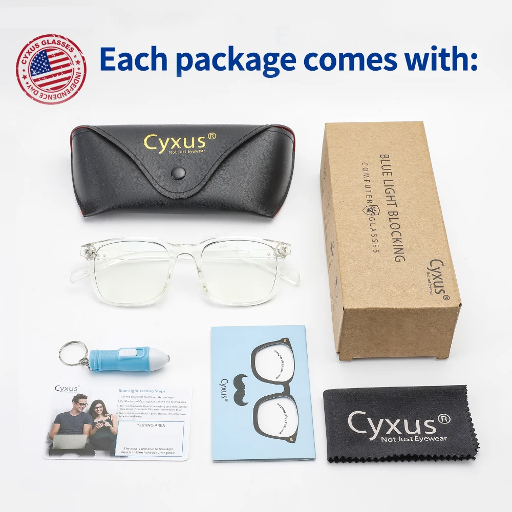 Cyxus анти голубой свет компьютерные очки TR90 рамка для блокирования УФ головной боли [Анти глазное напряжение] унисекс-8183