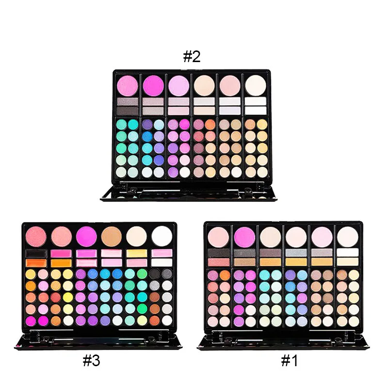 

78 Colors Eyeshadow Palette Set Earth Color Pearlescent Matte Lip Gloss Blush Waterproof Multifunctional Makeup Kit Combination