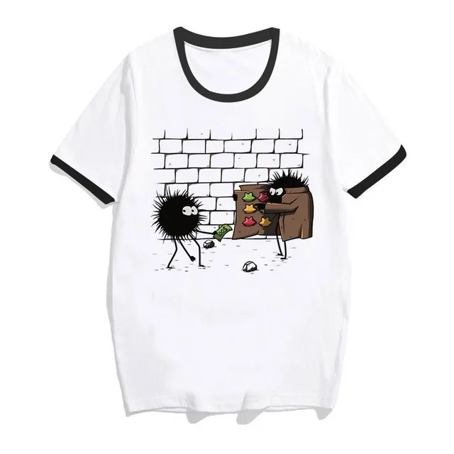 t Totoro Spirit Out Футболка Женская Студия Ghibli femme японский аниме мультфильм футболка Miyazaki Hayao одежда женская kawaii - Цвет: t
