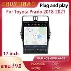 Автомобильная магнитола ShunSihao в стиле Tesla для 17 дюймов Toyota Prado 2018-2021 Android 9,0, видеоплеер, мультимедийный плеер